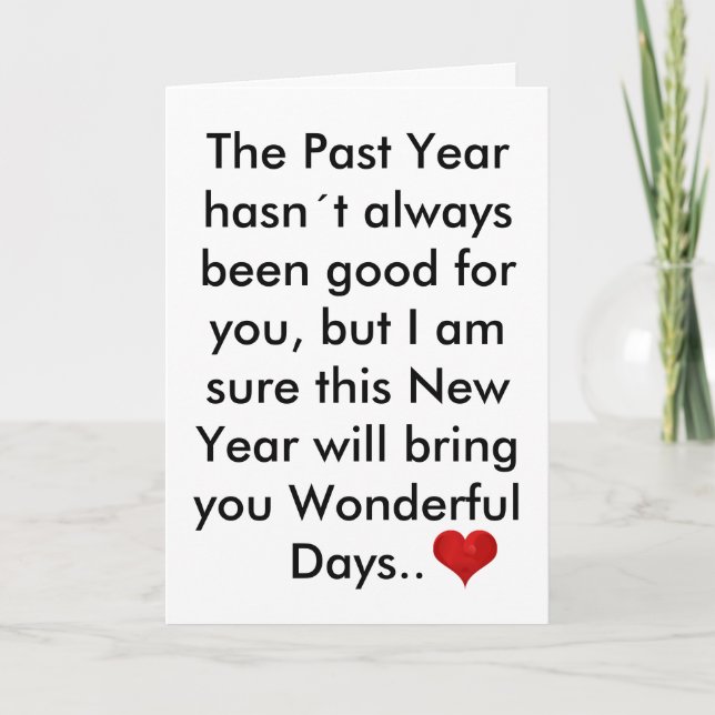 Tarjeta Festiva Carta del año pasado, feliz cumpleaños Inspirador (Anverso)