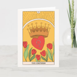 Tarjeta Festiva Carta del tarot de la Emperatriz Arcano Mayor ener