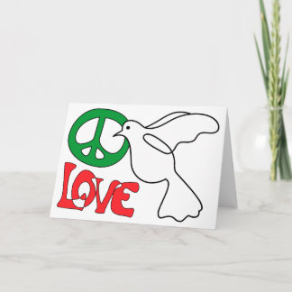 Tarjeta Festiva Carta en blanco por la paz, el amor y el amor