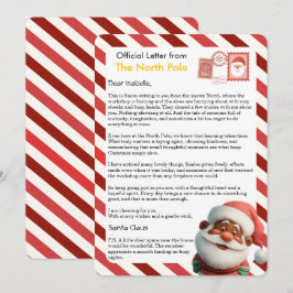 Tarjeta Festiva Carta oficial del Polo Norte para niños