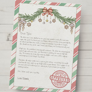 Tarjeta Festiva Carta personalizada con nombre y dirección de Papá
