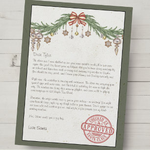 Tarjeta Festiva Carta personalizada con nombre y dirección de Papá
