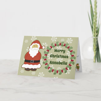 Tarjeta Festiva Carta personalizada de Santa a un niño