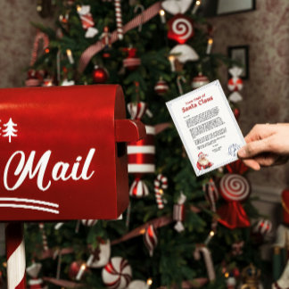 Tarjeta Festiva Carta personalizada editable de Papá Noel