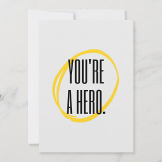 Tarjeta Festiva Cartão Eres un héroe.