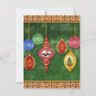 Tarjeta Festiva Cartas clásicas de adorno navideño de Audrey Jeann