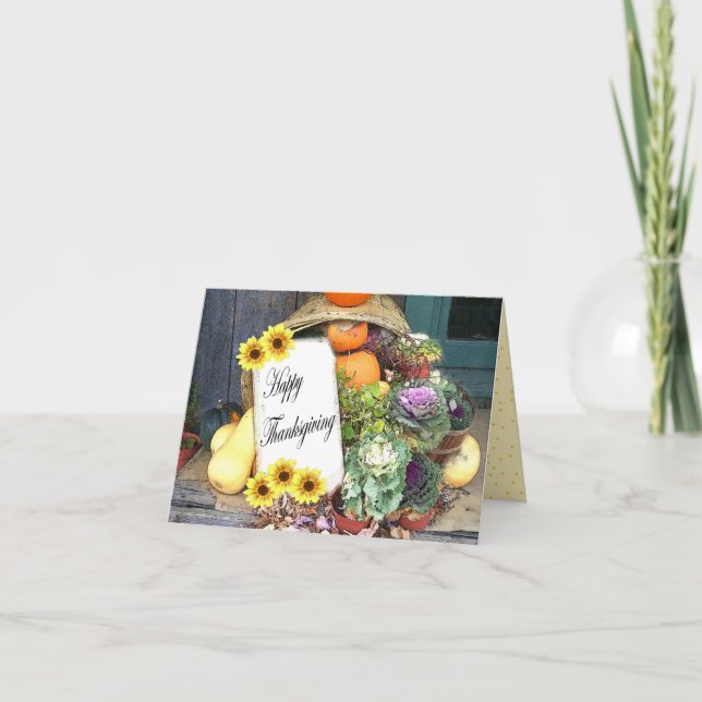 Tarjeta Festiva Cartas de Acción de Gracias (Anverso)