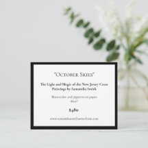 Cartas de exposición de arte editables