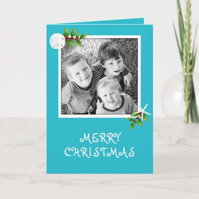 Tarjeta Festiva Cartas de felicitación con fotos dobladas de las e (Anverso)