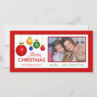 Tarjeta Festiva Cartas de fotos navideñas clásicas