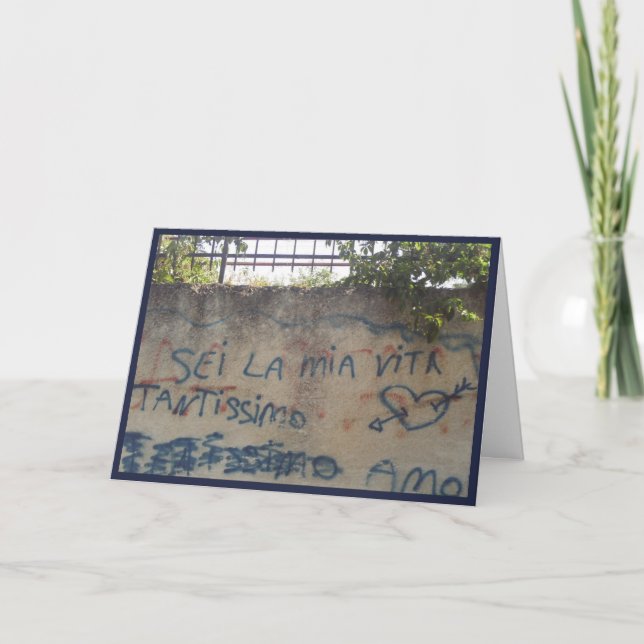 Tarjeta Festiva Cartas de graffiti de amor en Italia (Anverso)