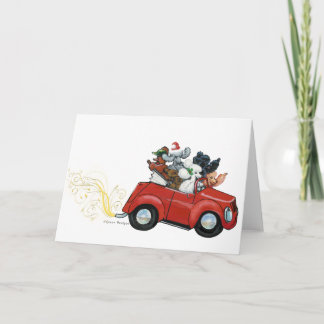 Tarjeta Festiva Cartas de los Navidades rojos de los pepinos