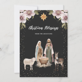 Tarjeta Festiva Cartas de Navidades cristianos de Jesús Natividad 