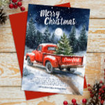 Tarjeta Festiva Cartas de Navidades de camionetas rojas antiguas<br><div class="desc">Cartas de Navidades de camionetas rojas antiguas</div>