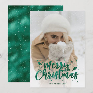 Tarjeta Festiva Cartas de Navidades de foto de guión de Relieve me