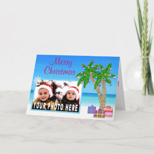 Tarjeta Festiva Cartas de Navidades de fotografía con temas de pla
