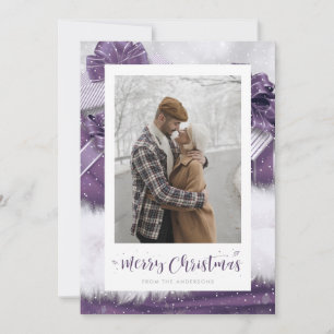 Tarjeta Festiva Cartas de Navidades de fotografía con tinta manual