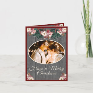 Tarjeta Festiva Cartas de Navidades de fotografía de parejas rusas