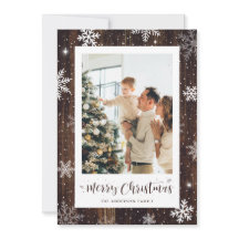 Cartas de Navidades de fotos de copas de nieve de