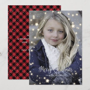 Tarjeta Festiva Cartas de Navidades de fotos de las estrellas de b