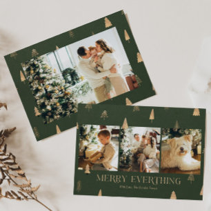 Tarjeta Festiva Cartas de Navidades de fotos de Merry Everything