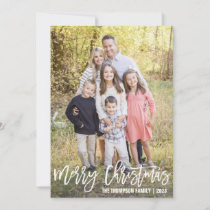 Tarjeta Festiva Cartas de Navidades de fotos navideñas con escritu