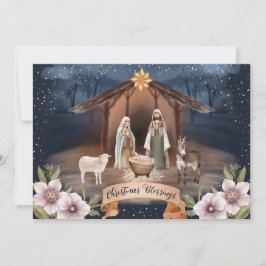 Tarjeta Festiva Cartas de Navidades de la escena religiosa de Jesú