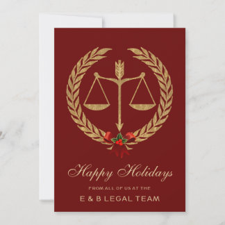 Tarjeta Festiva Cartas de Navidades de la firma de Derecho Rojo