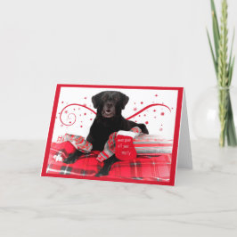 Tarjeta Festiva Cartas de Navidades de Labrador Recuperador