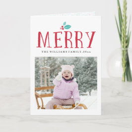 Tarjeta Festiva Cartas de Navidades de Merry Holly