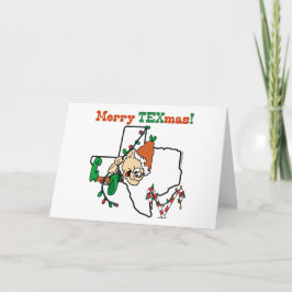 Tarjeta Festiva Cartas de Navidades de merry Texmas