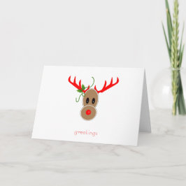 Tarjeta Festiva Cartas de Navidades de renos de pan de jengibre