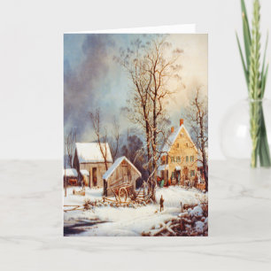 Tarjeta Festiva Cartas de Navidades de vacaciones de invierno en e