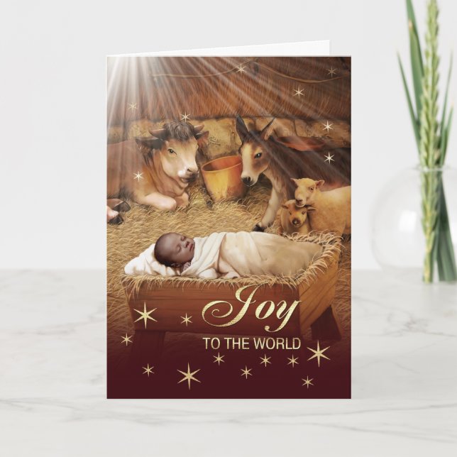 Tarjeta Festiva Cartas de Navidades del niño Jesús de Estados Unid (Anverso)