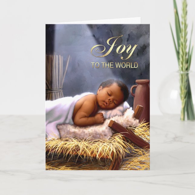Tarjeta Festiva Cartas de Navidades del niño Jesús de Estados Unid (Anverso)