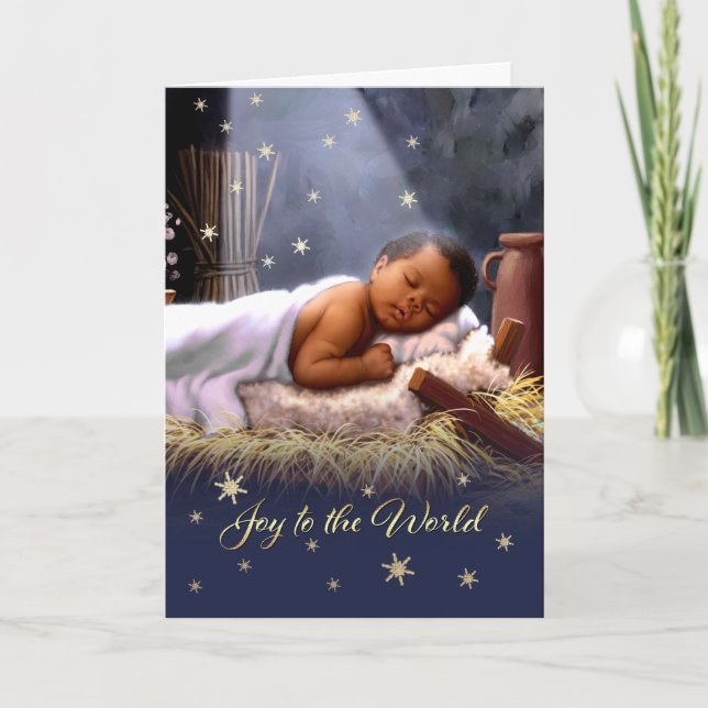 Tarjeta Festiva Cartas de Navidades del niño Jesús de Estados Unid (Anverso)