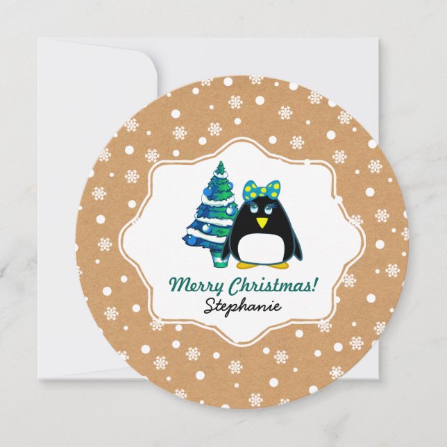 Tarjeta Festiva Cartas de Navidades divertidos de nombre de niño p (Anverso)