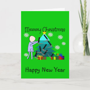 Tarjeta Festiva Cartas de Navidades divertidos de terapeutas respi