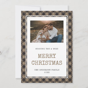 Tarjeta Festiva Cartas de Navidades fotográficos de búfalo de Khak