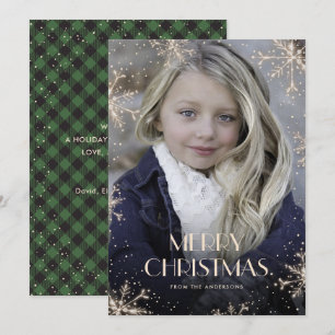 Tarjeta Festiva Cartas de Navidades fotográficos de búfalo verde e