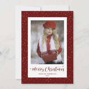 Tarjeta Festiva Cartas de Navidades fotográficos de caligrafía de