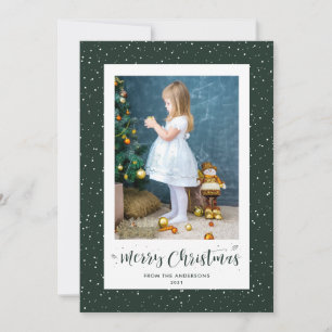 Tarjeta Festiva Cartas de Navidades fotográficos de caligrafía de 