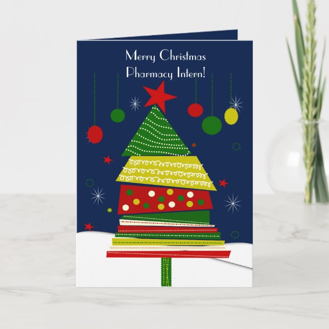 Tarjeta Festiva Cartas de Navidades internos de farmacia #7 Diseño (Anverso)