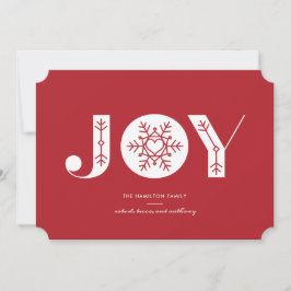 Tarjeta Festiva Cartas de Navidades modernos de Snowflake Joy