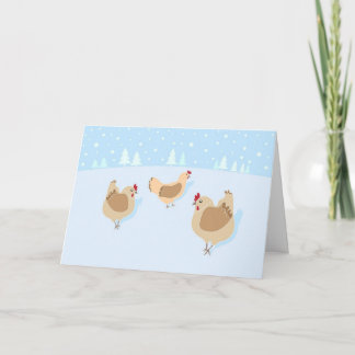 Tarjeta Festiva ¡Cartas de navidades para los amantes del pollo!