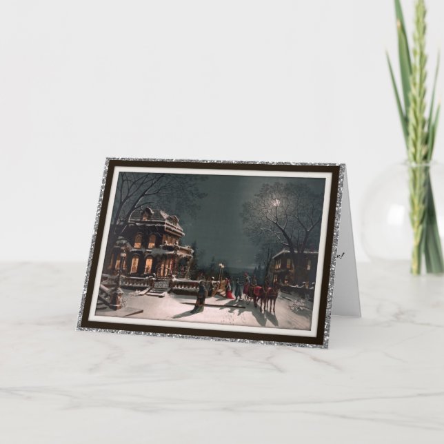 Tarjeta Festiva Cartas de Navidades Personalizados de Victoria (Anverso)