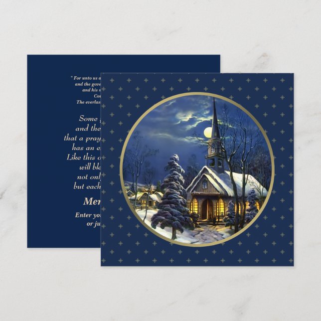 Tarjeta Festiva Cartas de Navidades religiosos de la Iglesia de la (Anverso / Reverso)