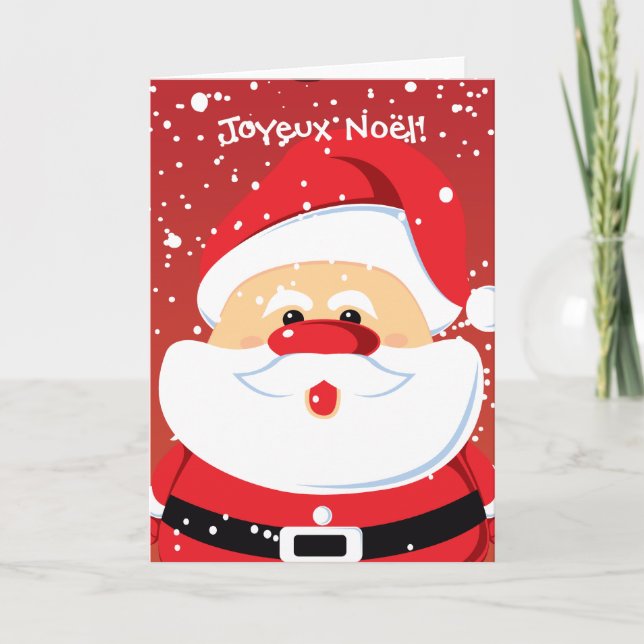 Tarjeta Festiva Cartas de Père Noël Papá Noel (Anverso)