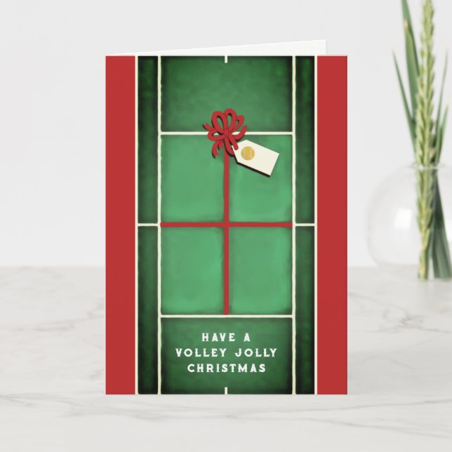 Tarjeta Festiva Cartas de saludo de feriado de tenis (Anverso)