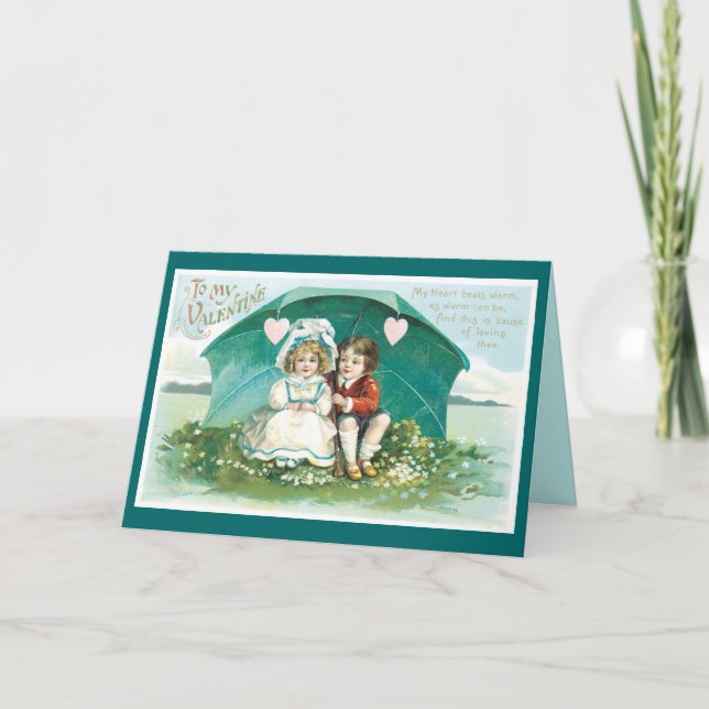 Tarjeta Festiva Cartas de San Valentín de época (Anverso)
